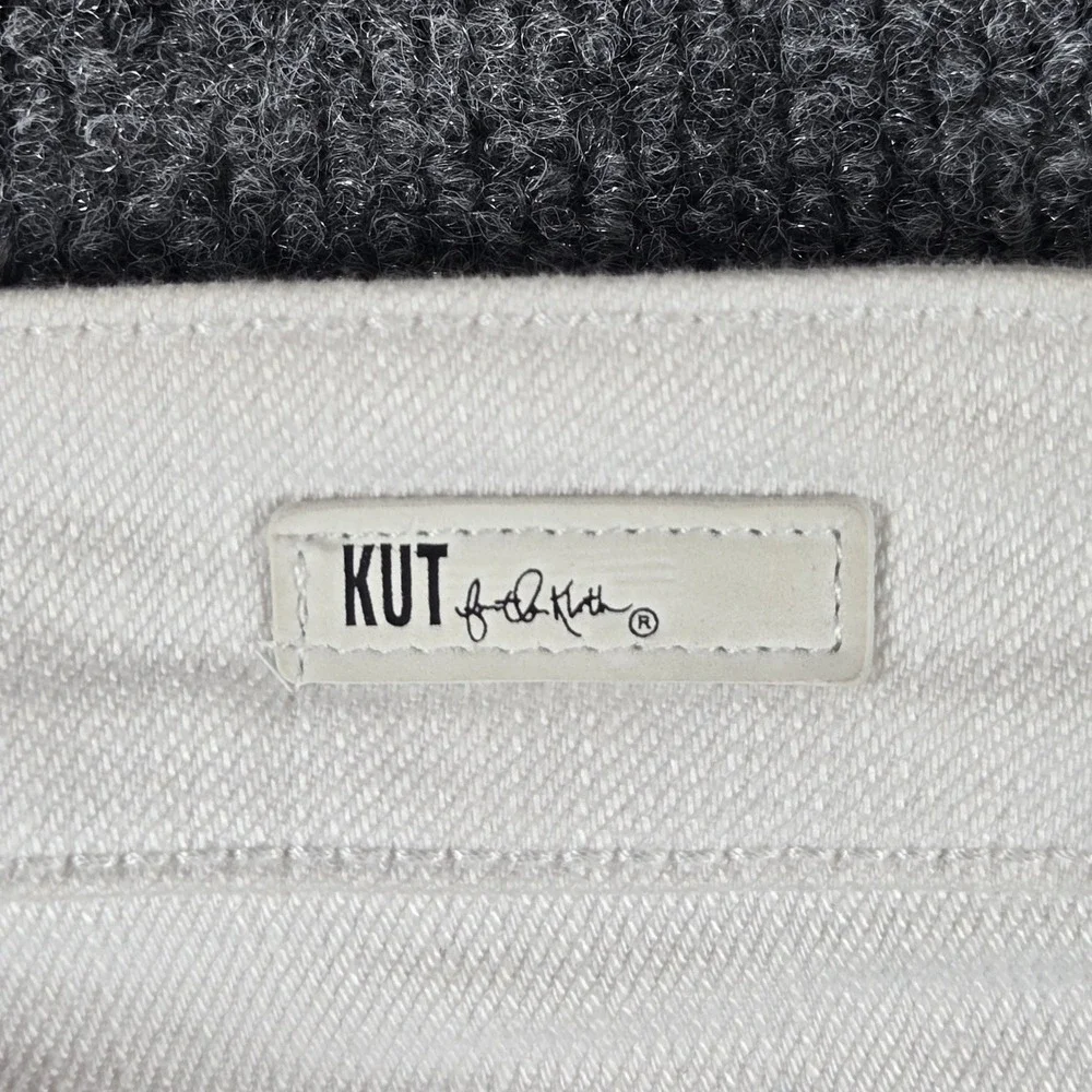 Kut from the Kloth Bermuda Shorts Womens 8 White Denim Mid Rise